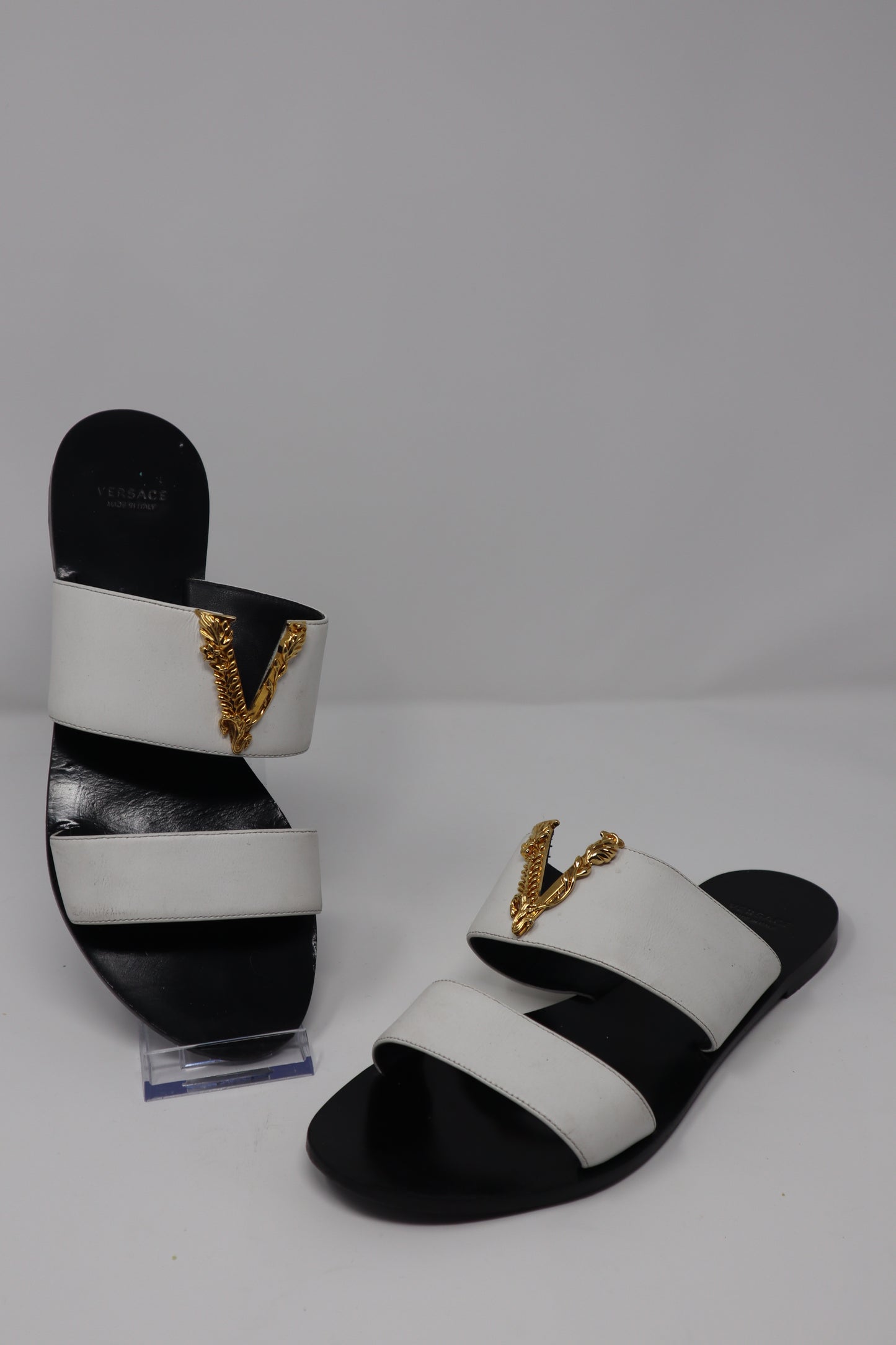 Versace Virtus Slip-On Sandals