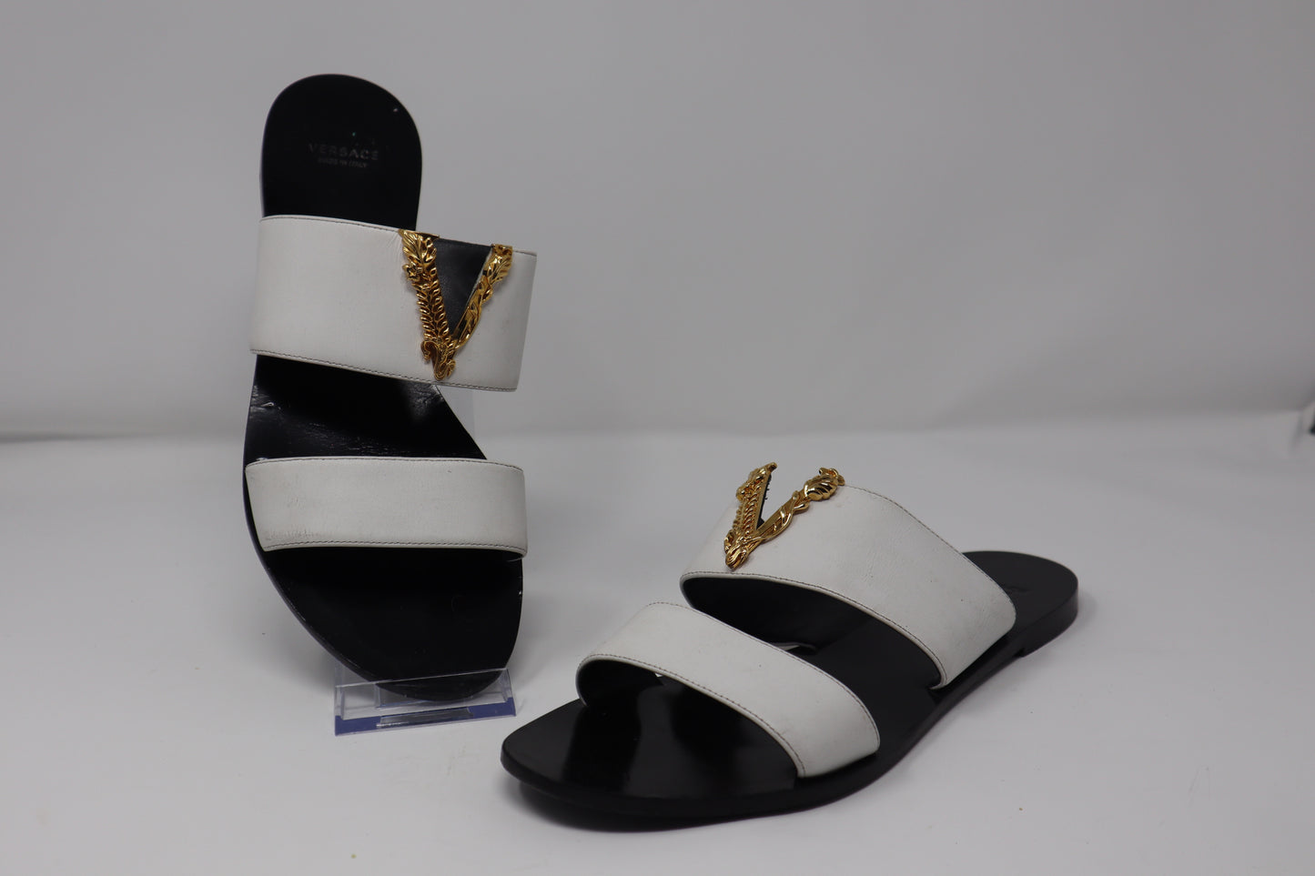 Versace Virtus Slip-On Sandals