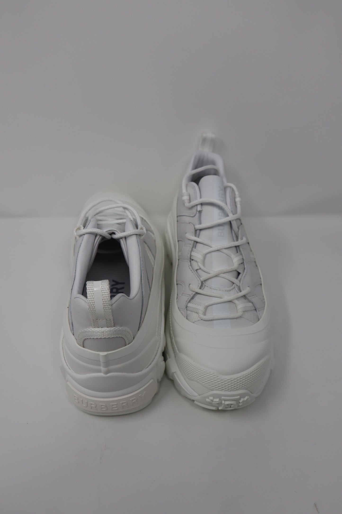 Burberry White Leather Arthur Sneakers