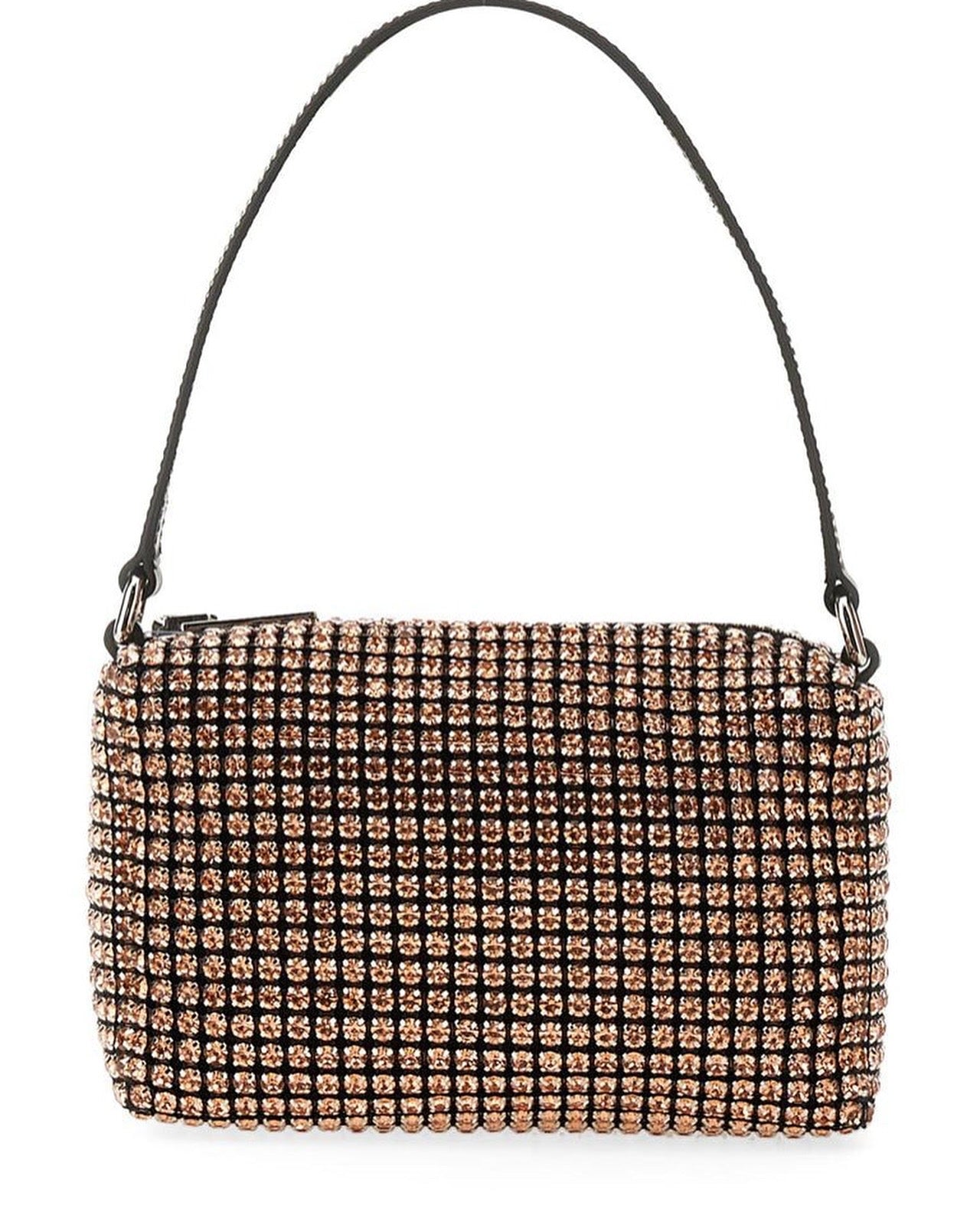 Alexander Wang Heiress Mesh Clutch Bag, featuring a shimmering mesh exterior and a sleek design. This glamorous clutch is perfect for evening events or special occasions. Retail price $952, available for $375