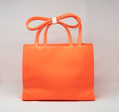 Telfar Vegan Leather Large Shopping Bag Orange