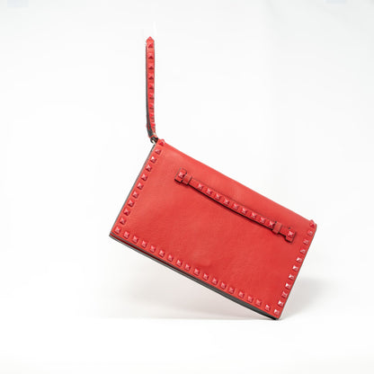 Valentino Rockstud Leather Clutch Bag