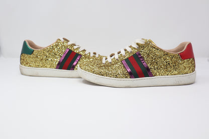 Gucci Glitter Web Ace Sneakers