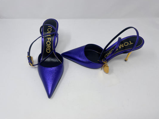 Tom Ford Padlock Slingback Pointed-Toe Pumps