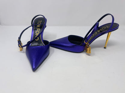 Tom Ford Padlock Slingback Pointed-Toe Pumps