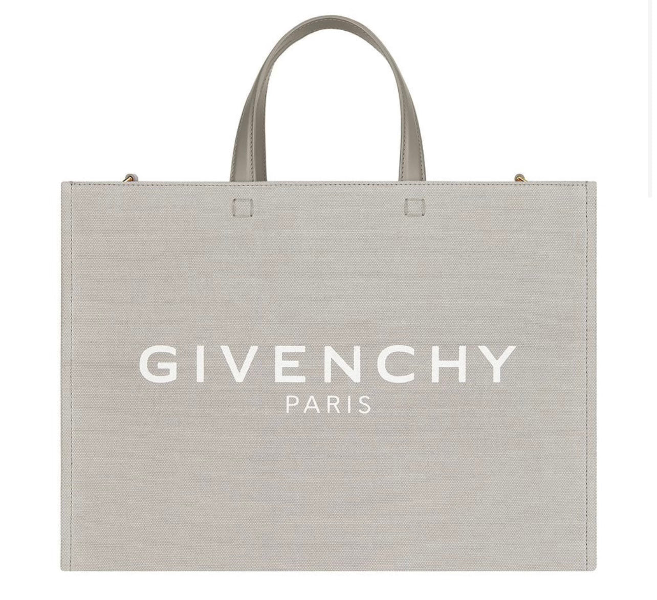 Givenchy G-Tote Medium Logo Canvas Bag featuring durable canvas material, bold Givenchy logo print, sturdy handles, and spacious interior. A versatile and stylish accessory for everyday use.