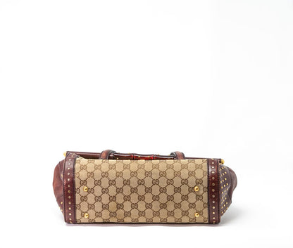 Gucci GG Canvas Bamboo Bullet Bag